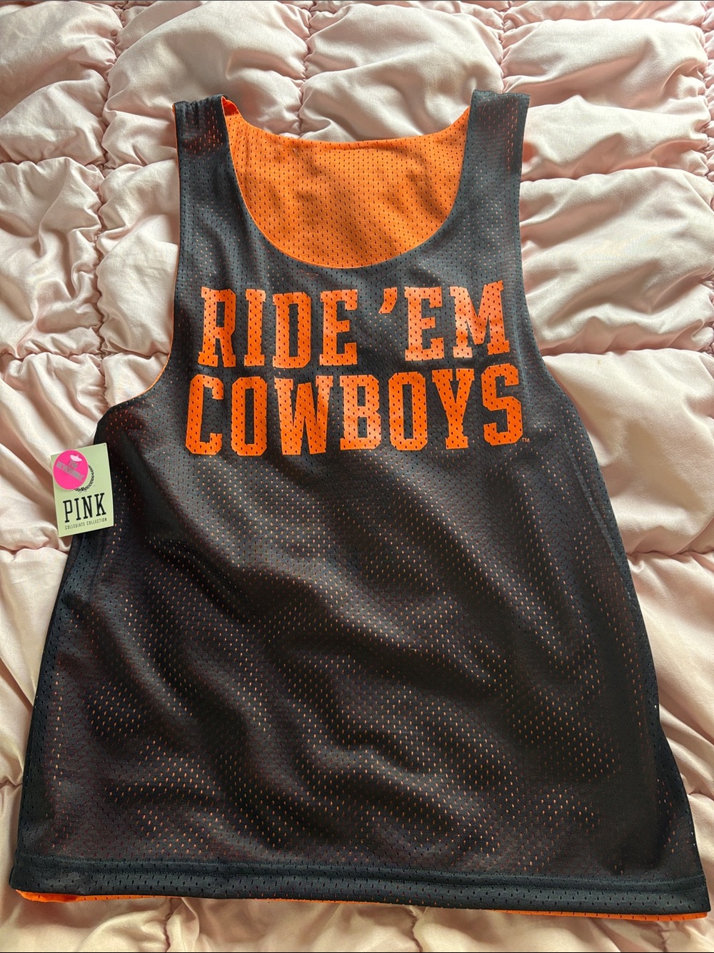 OSU Victoria’s Secret PINK Reversible Mesh Tank - "Ride 'Em Cowboys"